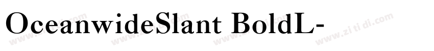 OceanwideSlant BoldL字体转换
